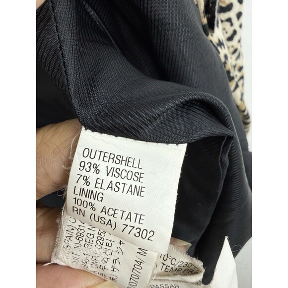 Zara Basics Jacket Size M Leopard Print Stretch Fitted Jersey Viscose - Picture 15 of 16